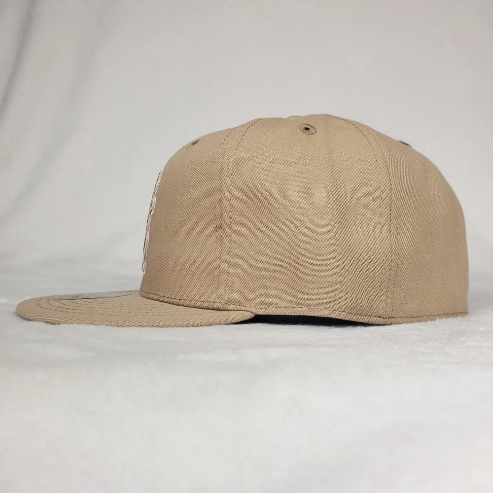 Chicago‎ Cubs Mitchell & Ness MLB Fitted 7 3/4 Flatbill Cap Hat Khaki NWT